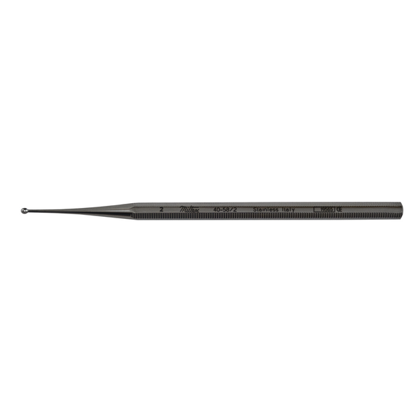 Miltex 40-58/2 Curette Excavator 5 in, Single-Ended, 2mm Diameter, With Hole