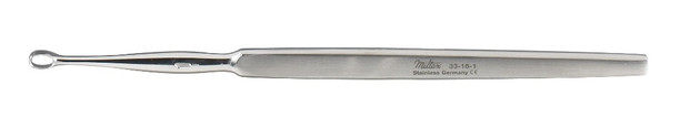 Miltex Piffard Dermal Curette, 5.625 in, Oval, Size 1 (3mm x 3.5mm), Narrow Handle