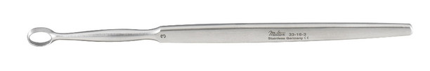Piffard Dermal Curette, 5.625 in, Oval, Size 3 (6mm x 8.6mm), Narrow Handle by Miltex