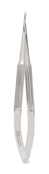 Miltex Micro Surgery Scissors, Sharp Points, 5.75 in, Curved, 10mm Blades, Round Handles