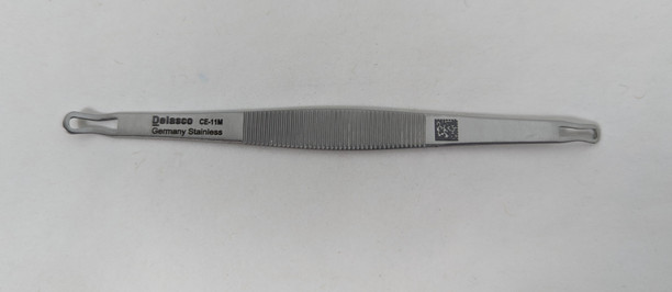 Delasco CE-11M Dextra Schamberg comedone extractor, regular, 2 pinched ends