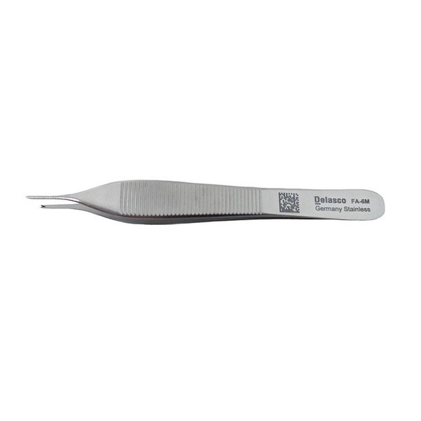 Delasco FA-6M Dextra Micro-Adson Forceps 4.75 in Straight 1mm 1x2 Teeth