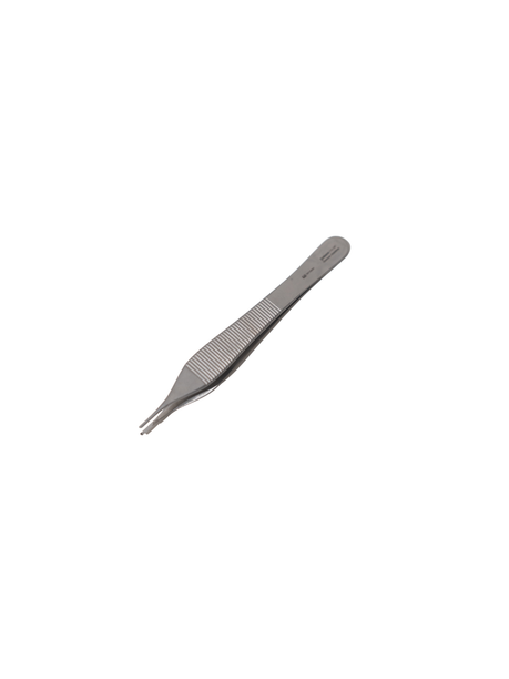 Delasco FA-SPM Dextra Adson Forceps 4.75 in Straight 1.5mm 1x2 Teeth W/Platform