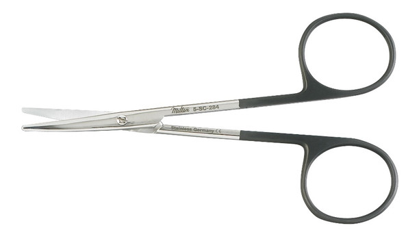 Miltex Metzenbaum Supercut Scissors, 4.5 in, Curved, Delicate, One Serrated Blade