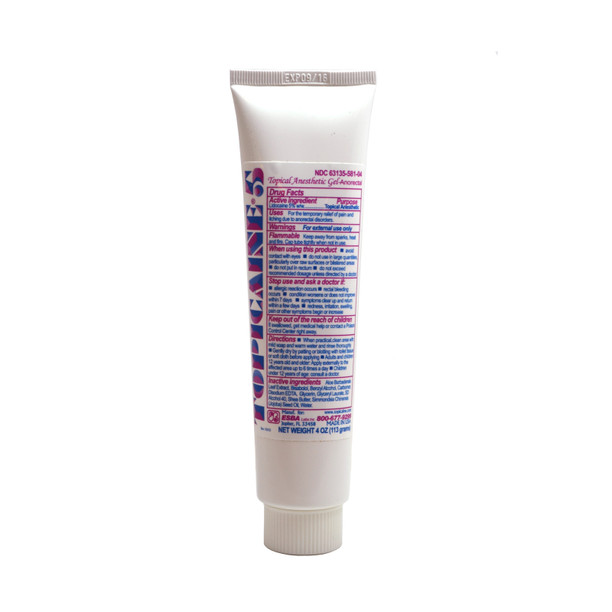 Topicaine TOP5-113-TCRC Lidocaine Gel, 5%, 113 gram tube