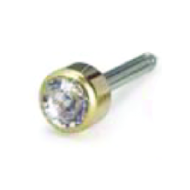 Blomdahl Earring Cassettes for use with Blomdahl Piercing Gun only, Golden Titanium Crystal, Box of 10