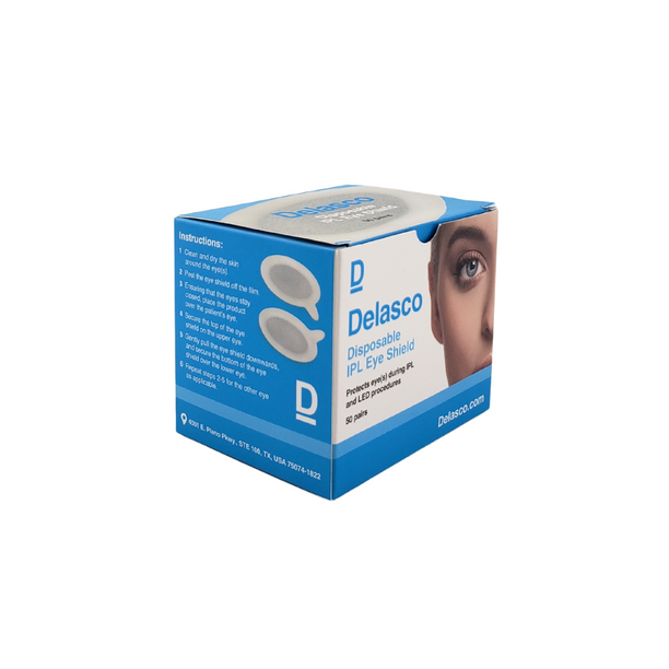 Delasco IPL Eye Shields - FDA Class 1 Eye Protection for IPL and LED Procedures 100/Box (50 pair)