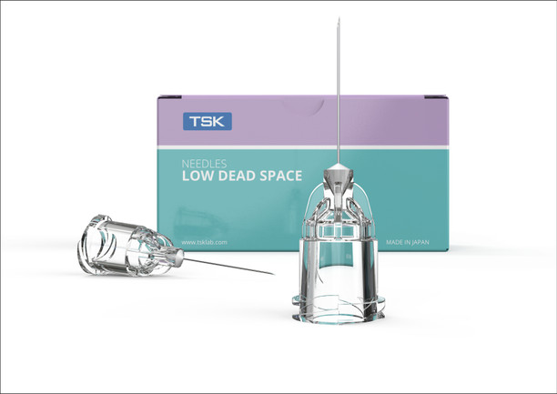 TSK Low Dead Space Needles, 33g x 1/2in, 100/Box