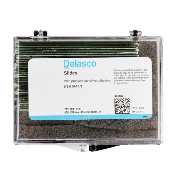 Delasco DPSA/S Slides with Pressure Sensitive Adhesive, Box of 40 Delasco DPSA/S Slides with Pressure Sensitive Adhesive, Box of 40