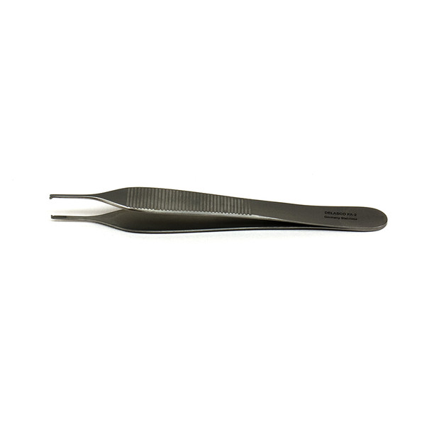 Delasco FA-2 Adson Forceps 4.75 in Straight 1.5mm 1x2 Teeth