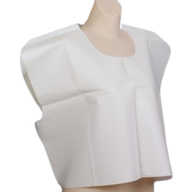 TIDI 910415 Tissue Poly Tissue Capes, White