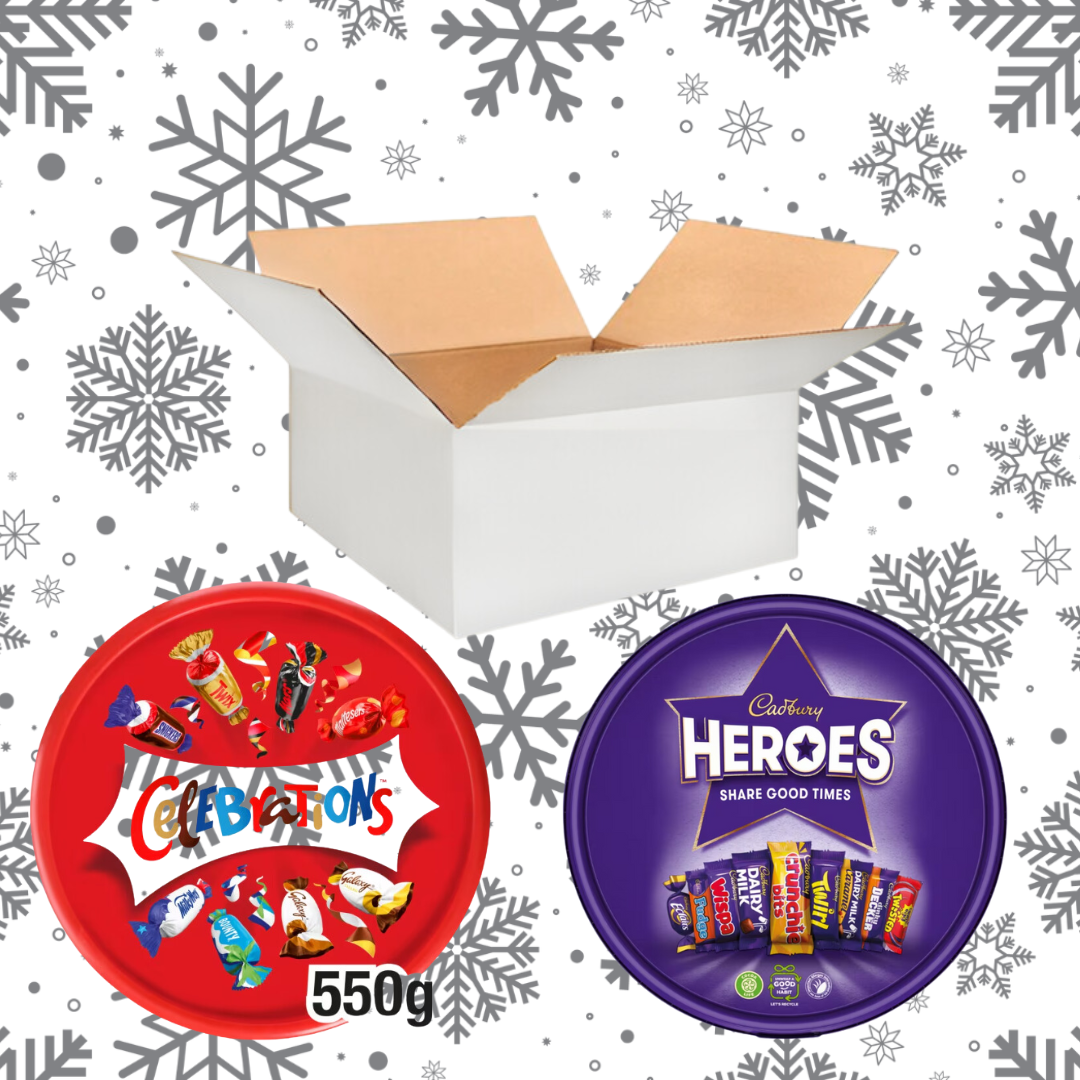 Heroes or Celebrations Chocolate Tub shipping boxes- ASC Direct