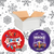 Snowflake Christmas Print Heroes or Celebrations Chocolate Tub shipping boxes (25 per pack)