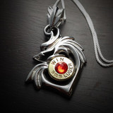 Dragon Heart Bullet Necklace