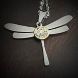 Dragonfly Bullet Necklace in Stainless Steel