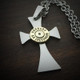 Forged Cross Bullet Necklace for Men2