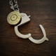 Handcuff Stainless Steel Bullet Necklace for Men