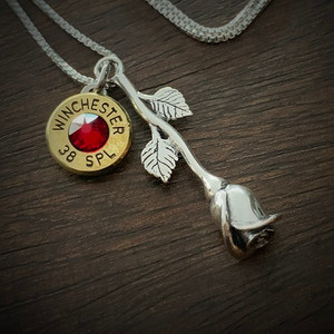 The Rose Bullet Necklace in Sterling Silver