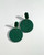 Stella L-EGTM2  - large green textured mandala earrings -m Handmade Earrings - MICKLAT  - Polymer Clay