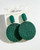 Stella L-EGTM2  - large green textured mandala earrings -m Handmade Earrings - MICKLAT  - Polymer Clay