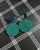 Stella L-EGTM2  - large green textured mandala earrings -m Handmade Earrings - MICKLAT  - Polymer Clay