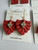 Ruby BRTC - textured earrings with CZ charm,  brick orange (red-orange)  - Handmade Earrings - MICKLAT  - Polymer Clay