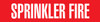 SPRINKLER FIRE White on Red Pipe Marker Adhesive Labels on a roll (2 in x 54 ft) Pack of 24 | Incom Signs | All Safety