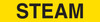 STEAM Black on Yellow Pipe Marker Adhesive Labels on a roll (2 in x 54 ft) | Incom Signs | All Safety