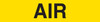AIR Yellow/Black Printed Self- Adhesive VynMark Individual Pipe Identification Markers | Incom Signs | All Safety