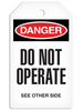 DANGER DO NOT OPERATE Tag with Self-Laminating Flap (24/pkg) | Incom Signs | All Safety