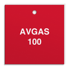 CPPI AVGAS 100 Fuel Identification Tags (2.56" Square) 250 /pkg | Incom Signs | All Safety