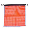 Heavy Haul Blaze Orange Polyester Jersey Transport Flags Mounted on Bungee Cord with Hooks (18 in x 18 in) | Incom Signs | All Safety