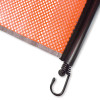 Heavy Haul Blaze Orange Polyester Jersey Transport Flags Mounted on Bungee Cord with Hooks (18 in x 18 in) | Incom Signs | All Safety