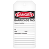 DANGER BARRICADE TAG Safety Tags-on-a-Roll 3 in x 6.25 in with Dispenser Box | Incom Signs | All Safety