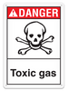 DANGER TOXIC GAS ANSI style Safety Sign (10in x 14in) | Incom Signs | All Safety