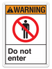 WARNING DO NOT ENTER ANSI style Safety Sign (10in x 14in) (Pack of 15) | Incom Signs | All Safety