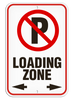 LOADING ZONE with No Parking Symbol Aluminum Reflective Parking Sign (12 in x 18 in) | Incom Signs | All Safety