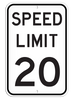 SPEED LIMIT 20 Aluminum Reflective Parking Sign (12 in x 18 in) | Incom Signs | All Safety