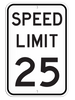 SPEED LIMIT 25 Aluminum Reflective Parking Sign (12 in x 18 in) | Incom Signs | All Safety