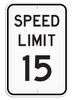 SPEED LIMIT 15 Aluminum Reflective Parking Sign (12 in x 18 in) | Incom Signs | All Safety