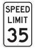 SPEED LIMIT 35 Aluminum Reflective Parking Sign (12 in x 18 in) | Incom Signs | All Safety