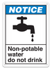 NOTICE NON-POTABLE WATER DO NOT DRINK ANSI style Safety Sign (10in x 14in) | Incom Signs | All Safety