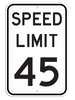 SPEED LIMIT 45 Aluminum Reflective Parking Sign (12 in x 18 in) | Incom Signs | All Safety