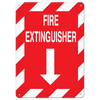 FIRE EXTINGUISHER with Arrow Fire Safety Equipment Safety Sign (10 in X 14 in) | Incom Signs | All Safety