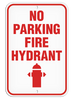 NO PARKING FIRE HYDRANT Aluminum Reflective Parking Sign (12 in x 18 in) | Incom Signs | All Safety