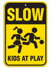 SLOW KIDS AT PLAY Aluminum Reflective Parking Sign (12 in x 18 in) (Pack of 20) | Incom Signs | All Safety