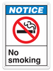 NOTICE NO SMOKING ANSI style Safety Sign (10in x 14in) | Incom Signs | All Safety