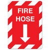 FIRE HOSE with Arrow Fire Safety Equipment Safety Sign (10 in X 14 in) | Incom Signs | All Safety