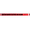 CAUTION BURIED ELECTRIC LINE BELOW Red/Black Detectable Underground Utility Marking Warning Roll Tape (1,000 ft) | Incom Signs | All Safety