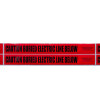 CAUTION BURIED ELECTRIC LINE BELOW Red/Black Detectable Underground Utility Marking Warning Roll Tape (1,000 ft) | Incom Signs | All Safety